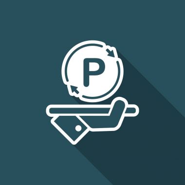 Sürekli park servis alanı - vektör web simgesi