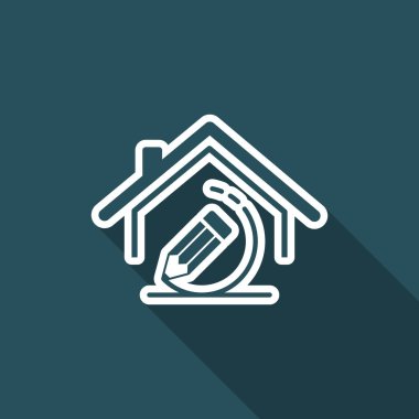 Ev tasarım - vektör web simgesi