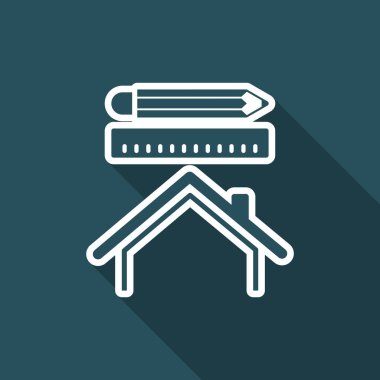 Ev tasarım - vektör web simgesi