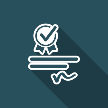 Sertifika - vektör web simge denetimi