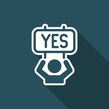 Kavram - vektör web simgesi onaylama