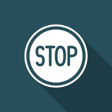 Kavram - vektör web simgesi durdurmak