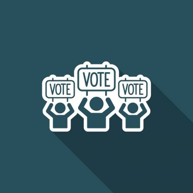Seçim destekçileri - vektör web simgesi