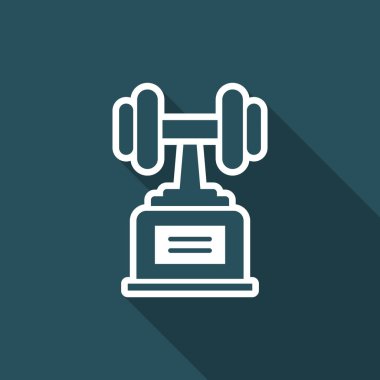 Vücut geliştirme Kupası - vektör web simgesi
