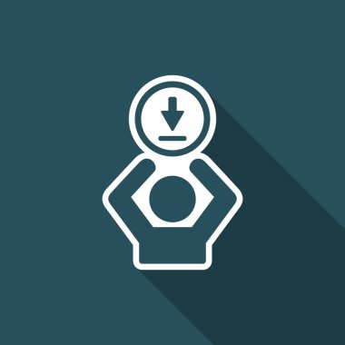 İndirmek öneririz düğmesi - vektör web simgesi