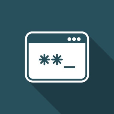 Özel hesap - şifre - vektör web simgesi