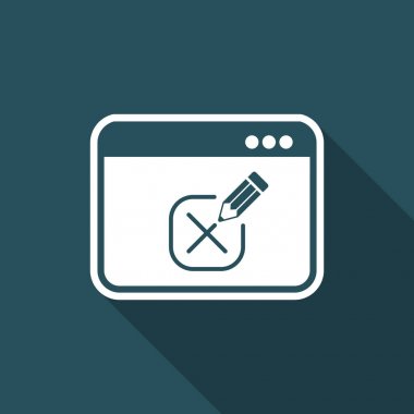 Web testi ile çoktan seçmeli sorular - vektör web simgesi