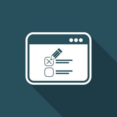 Web testi ile çoktan seçmeli sorular - vektör web simgesi