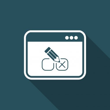 Web testi ile çoktan seçmeli sorular - vektör web simgesi