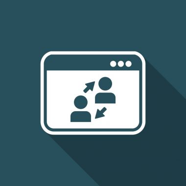 Dijital ağ - vektör web simgesi