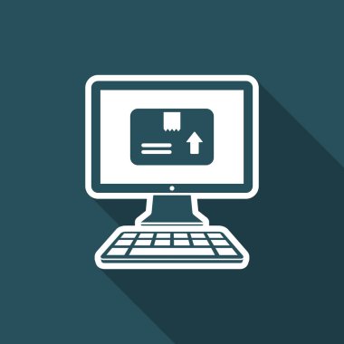 Teslim Internet hizmeti - vektör düz simgesi