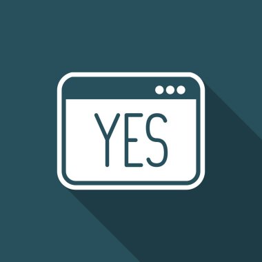 Onay kutusunu bilgisayar karar - Minimal vektör simgesi