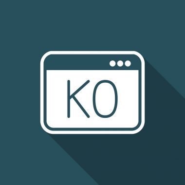 PC kırık - Ko vektör düz simgesi