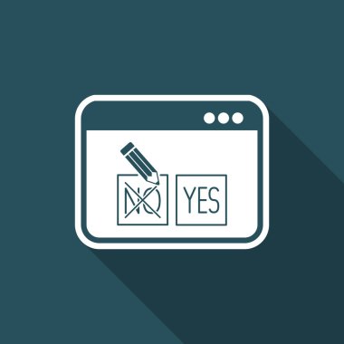 Web seçeneği - kontrol onaylama veya reddetme - vektör düz simgesi