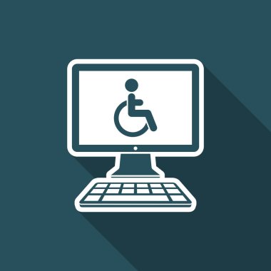 Özürlü uygulama - vektör düz simgesi