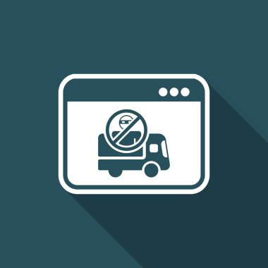 Kamyon taşıma güvenlik bilgisayar kontrollü - vektör düz ICO