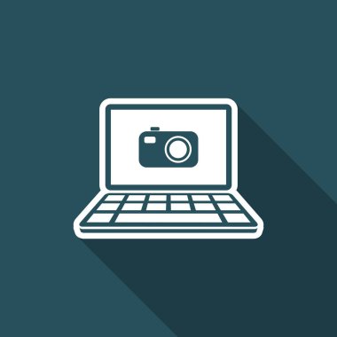 Dijital fotoğraf - vektör düz simgesi