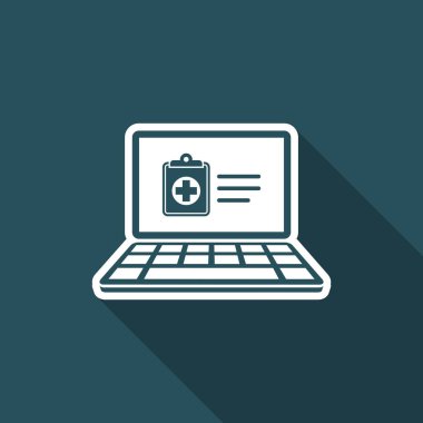 Tıbbi web hizmetleri - vektör düz simgesi