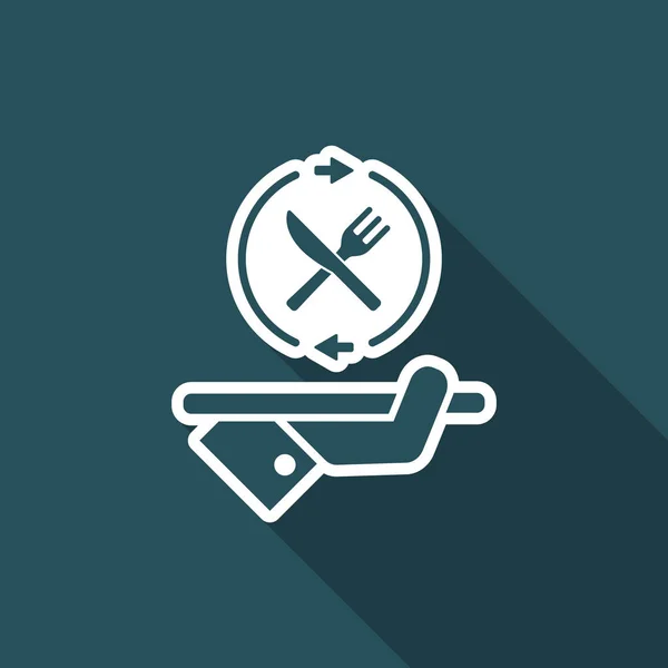 Gestage voedseldiensten - Vector web icon — Stockvector