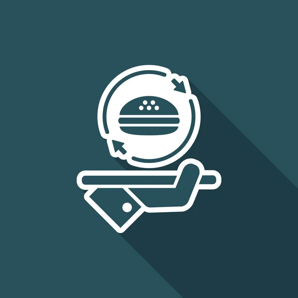 Stały fast food service - Vector web icon — Wektor stockowy