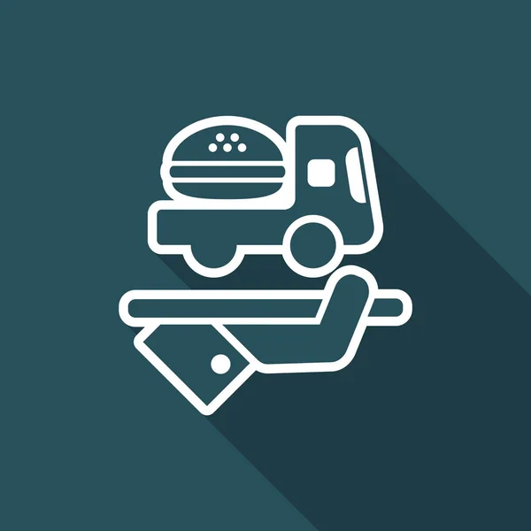 Fast-food delivery service - Vector web icon — Stock Vector
