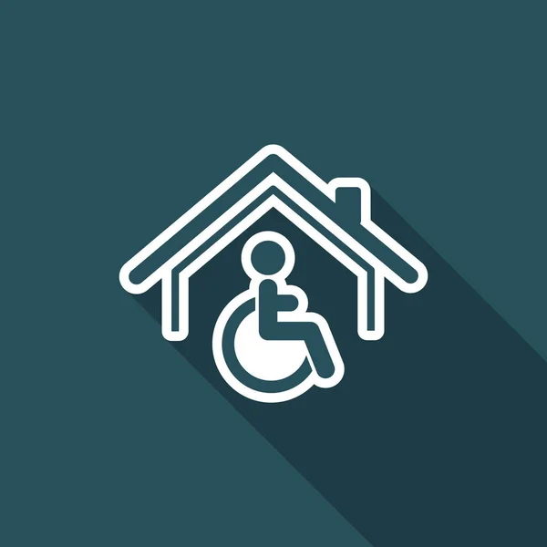 Residential handicap assistance - Vector web icon — Stock Vector