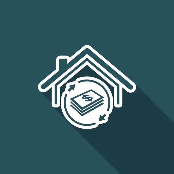 Immobilier d'investissement - Immobilier - Icône web vectoriel — Image vectorielle