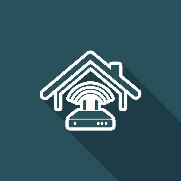 Home wi-fi modem - Vector web icon — Stock Vector
