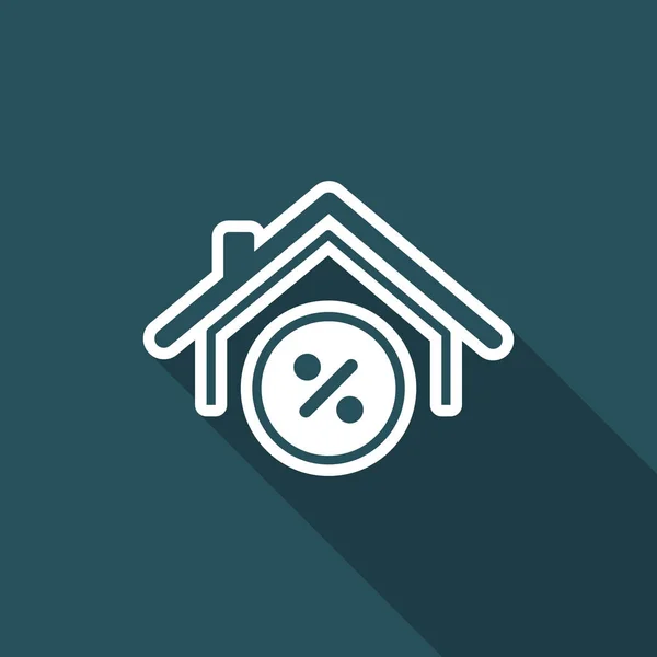 Valor de la vivienda - Vector icono web — Archivo Imágenes Vectoriales