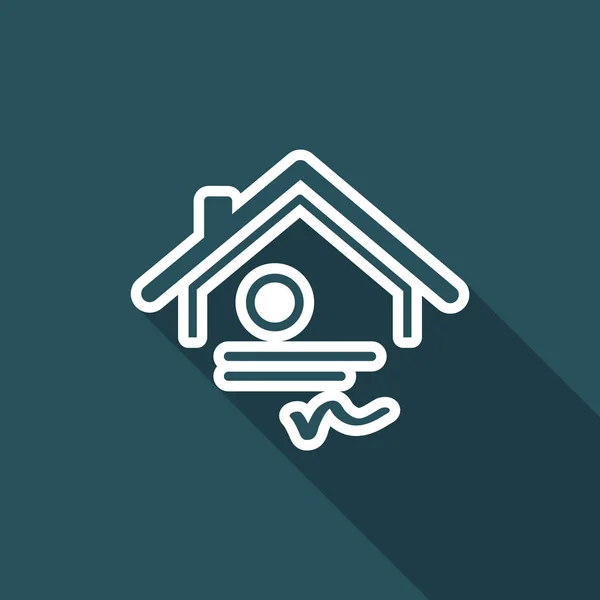 Huis certificering - Vector web icon — Stockvector