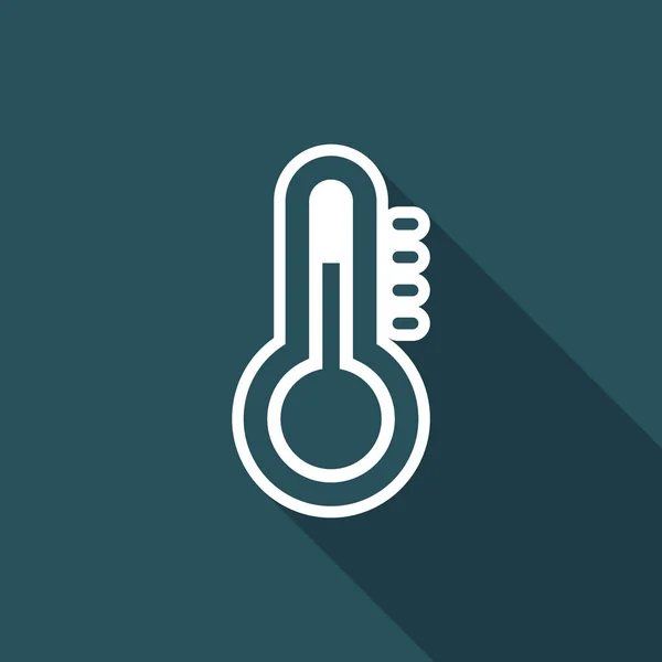 温度計のシンボル - ベクターの web アイコン — ストックベクタ
