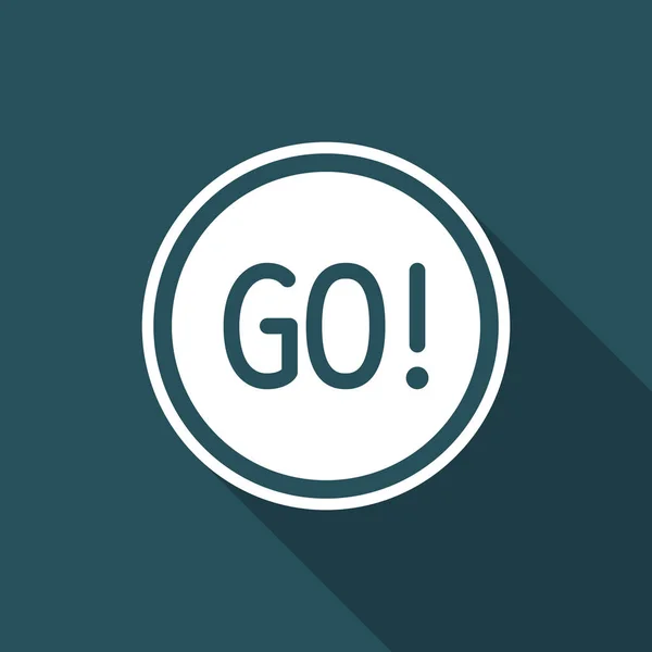 "Go! "concept-vector web icon — Stockvector