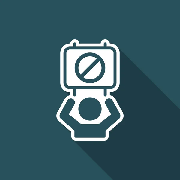 Área prohibida - Vector icono web — Archivo Imágenes Vectoriales