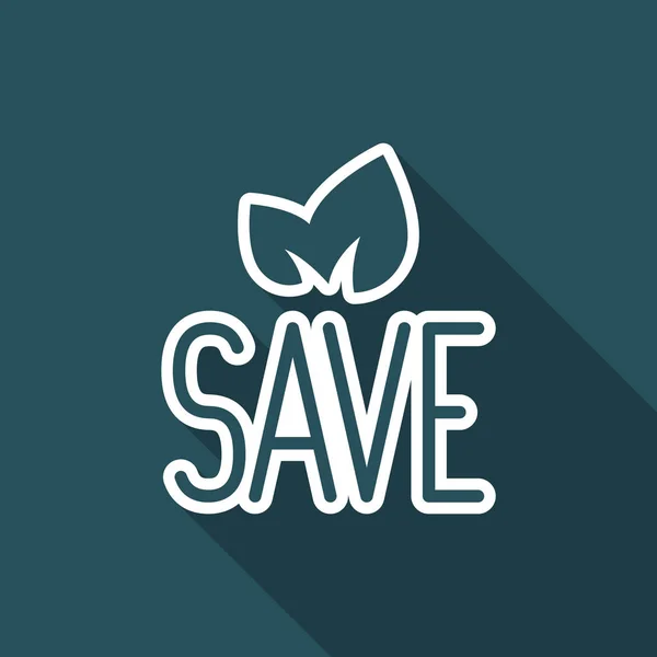 Save the nature minimal concept - Vector web icon — Stock Vector