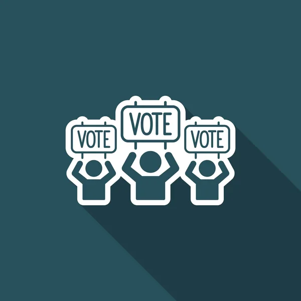 Electoral supporters - Vector web icon — Stock Vector