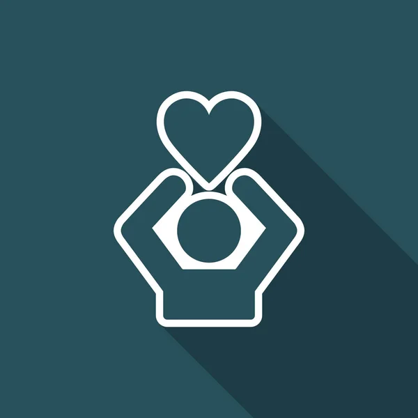 Express love - Vector web icon — Stock Vector