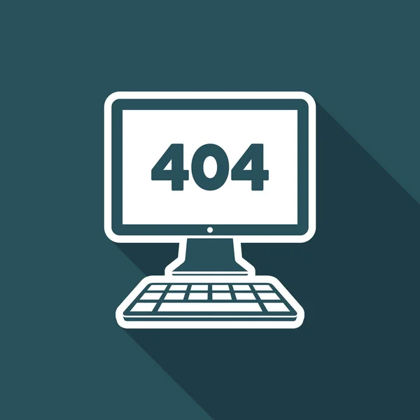 Errore 404 - File non trovato - Icona web vettoriale — Vettoriale Stock