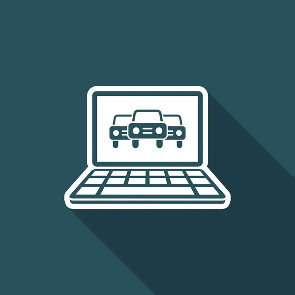 Servizi automobilistici online - Icona web vettoriale — Vettoriale Stock