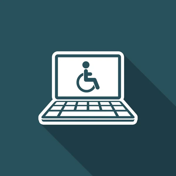 Aplicación para discapacitados - Vector icono plano — Vector de stock