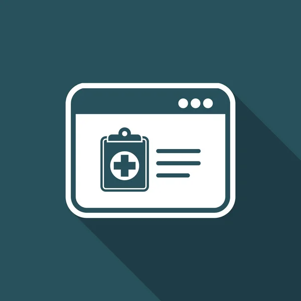 Zdravotnické webové služby - vektor ploché ikony — Stockový vektor