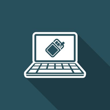 Online tütün sigara - vektör düz simgesi