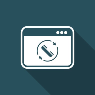 Tam telefon yardım uygulama - vektör düz simgesi