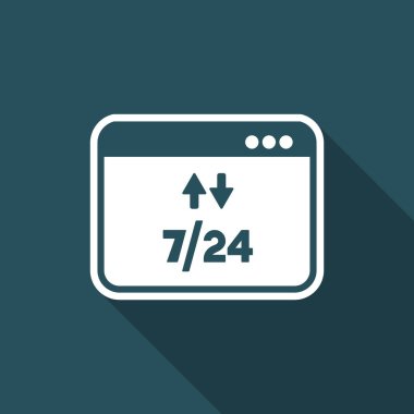 File transfer 7/24 - vektör düz simgesi