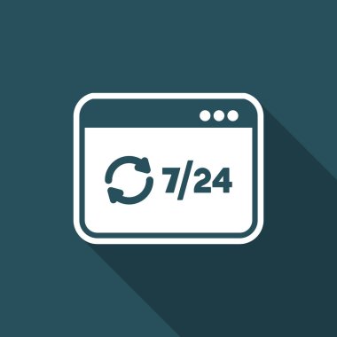 Günlük tam zamanlı güncellemeler - vektör düz simgesi