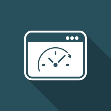 Bilgisayar hız yükseltme - vektör düz simgesi