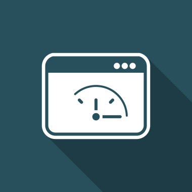 Tam zamanlı online hizmetler - vektör düz simgesi