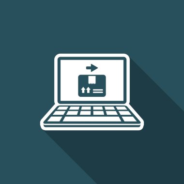 Kurye Web sitesi düğmesi - vektör düz simgesi