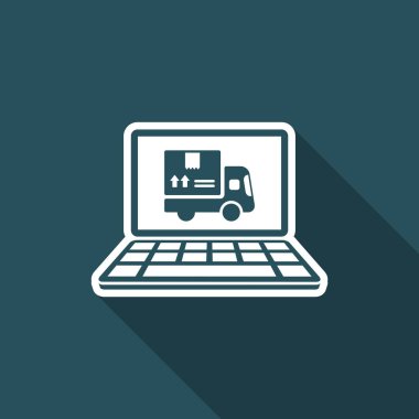 Kurye Web sitesi düğmesi - vektör düz simgesi