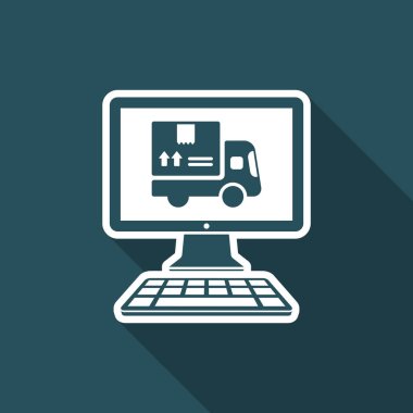 Kurye Web sitesi düğmesi - vektör düz simgesi