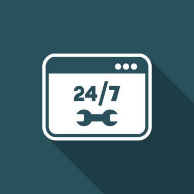 Tam zamanlı bilgisayar onarım veya yardım - vektör düz özelleştirme 